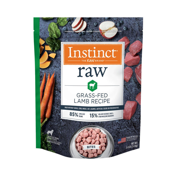 Instinct Grass-Fed Lamb Bites Raw Frozen Dog Food
