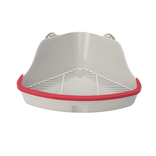 Living World Corner Litter Pan for Small Animals, Gray