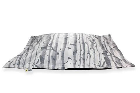 BeOneBreed Cloud Birch Wood Pillow Pet Bed, Gray/Beige