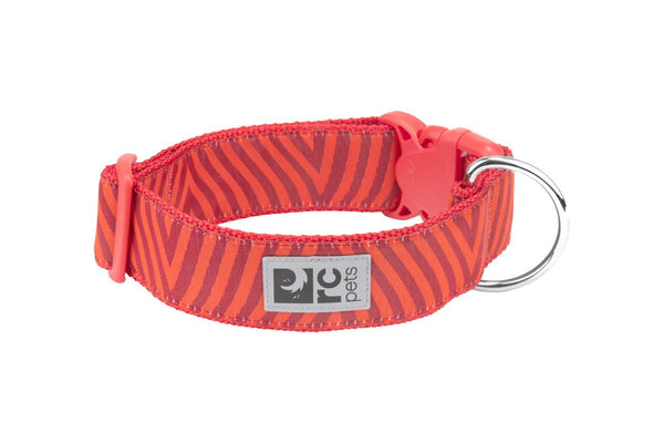 RC Pets Wide Clip Dog Collar, Goji Chevron