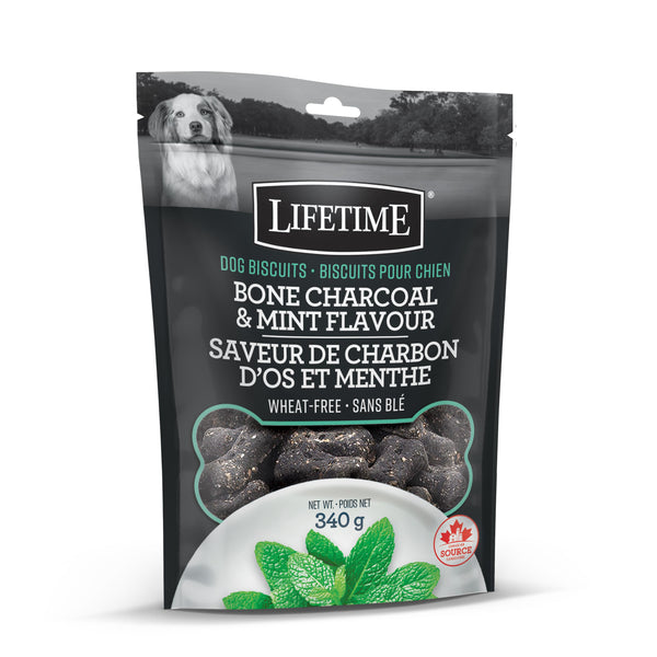 Lifetime Bone Charcoal & Mint Flavor Biscuits Dog Treats