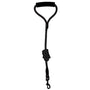 Dogline Laisse en nylon ronde pour chien, noire.
