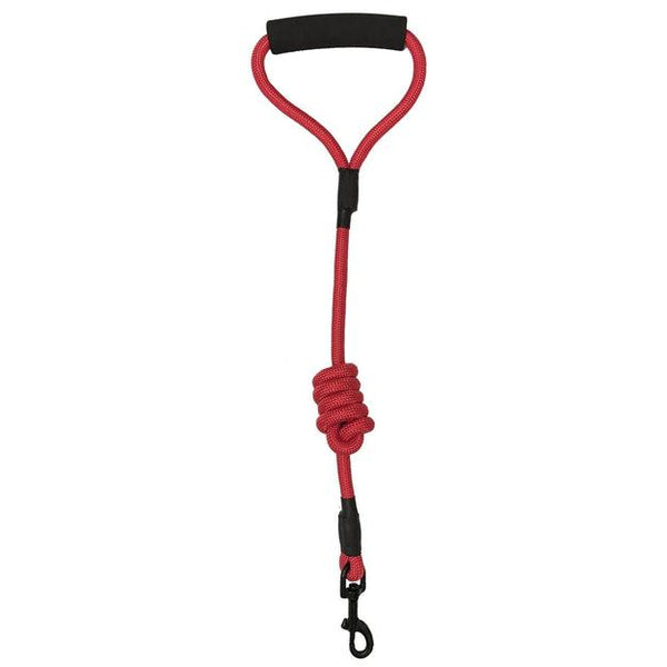 Dogline Round Nylon Dog Leash, Red