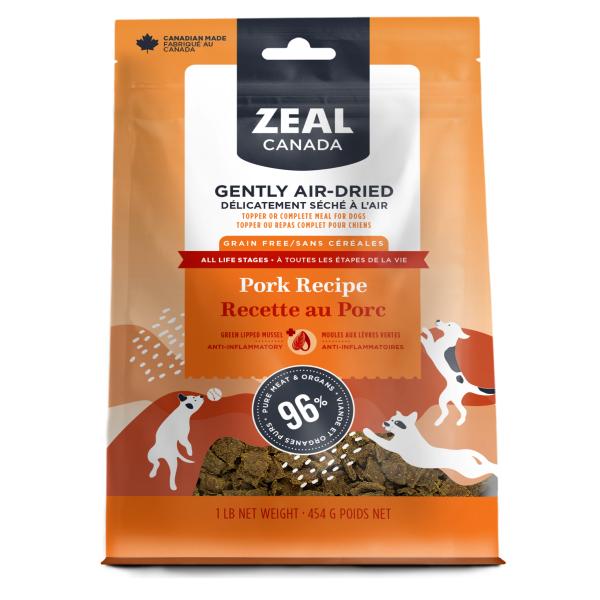 Zeal Canada Pork Recipe Gently Air-Dried Dog Food