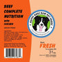 Happy Dogs Raw Pet Food alimentation crue complète au bœuf avec poulet pour chiens congelée