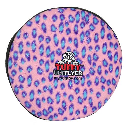 Tuffy Ultimate Flyer Dog Toy, Pink Leopard