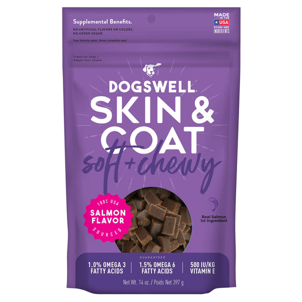 Dogswell Skin & Coat Salmon Soft & Chewy Dog Treats