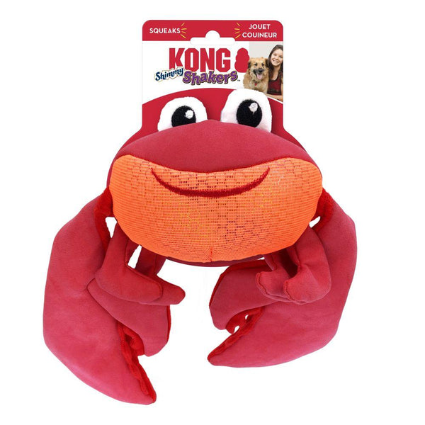 KONG Shakers Shimmy Crab Dog Toy, Red