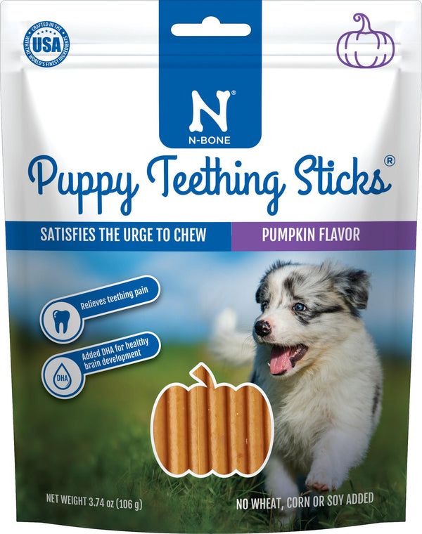N-Bone Bâtonnets de dentition potiron pour chiots Friandises pour chiens