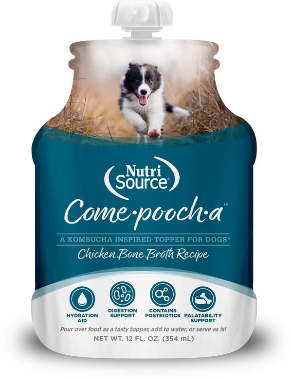Garniture de nourriture pour chiens avec bouillon d'os de poulet Come-Pooch-A de NutriSource