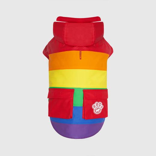 Canada Pooch Torrential Tracker Dog Raincoat, Rainbow