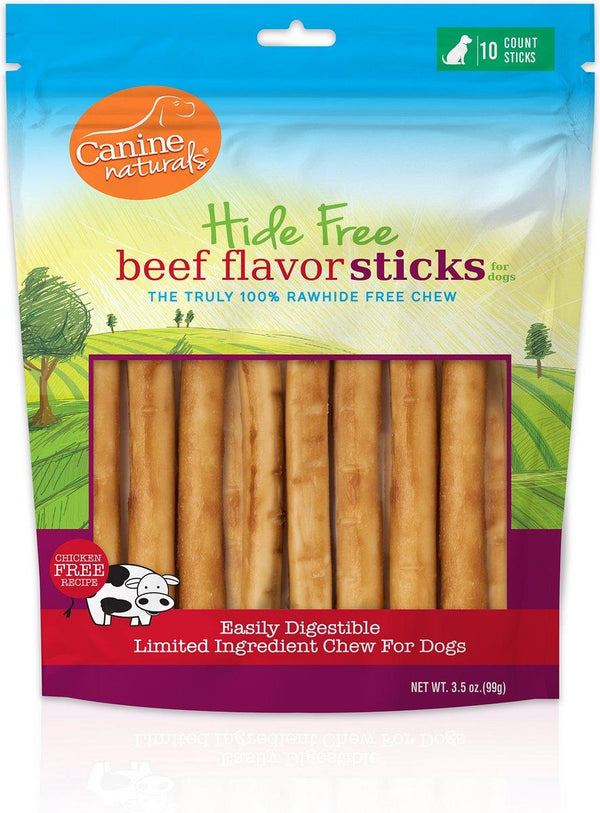 Canine Naturals Hide Free Beef Flavor Sticks Dog Treats