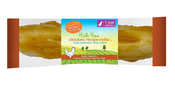 Canine Naturals Hide Free Chicken Recipe Large Roll Dog Treats