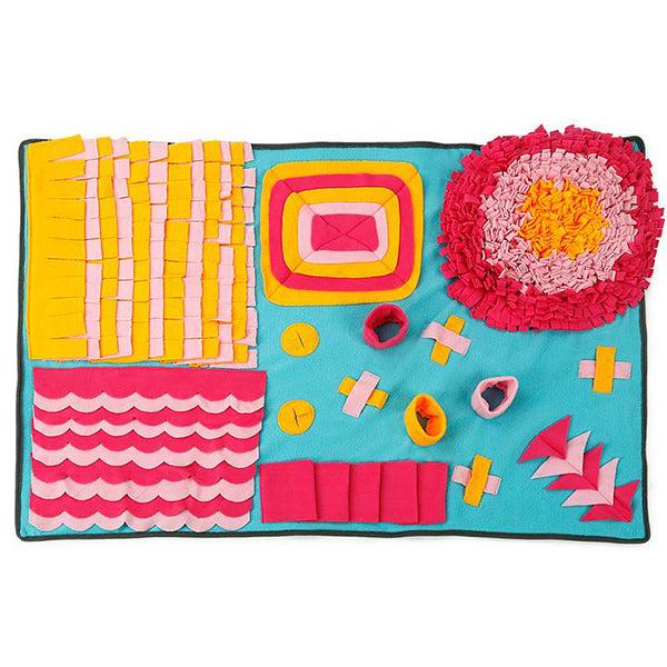 Injoya Fun House Snuffle Mat Dog Toy, Pink