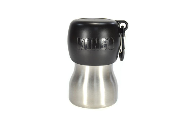 KONG H2O Stainless Steel Dog Water Bottle, Black