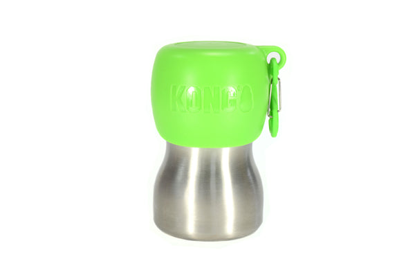 KONG H2O Stainless Steel Dog Water Bottle, Green