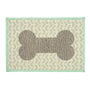 Loving Pets Bella Fashion Tapis de gamelle Os géométriques pour chiens, aqua