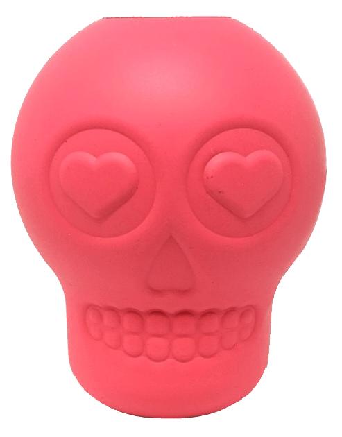 SodaPup Jouet distributeur de friandises Magnum Sugar Skull MuttsKickButt pour chien, Rose.