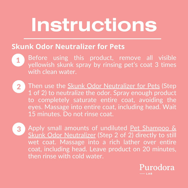 Purodora Lab Skunk Odor Neutralizer for Pets
