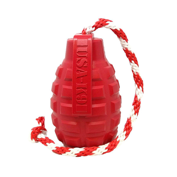 SodaPup USA-K9 Jouet de récompense pour chien Grenade, Rouge