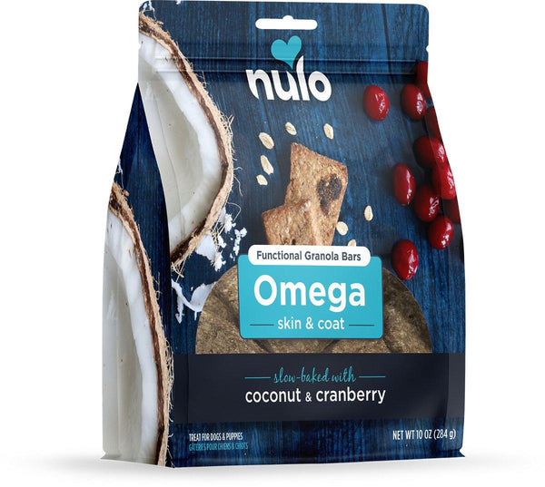 Nulo Barres Granola fonctionnelles Oméga Noix de coco & Canneberge Friandises pour chiens