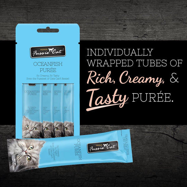 Fussie Cat Oceanfish Puree Cat Treats