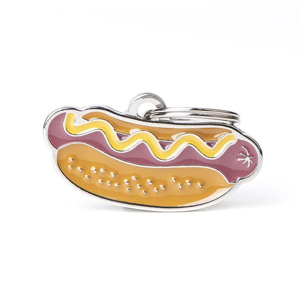 MyFamily Food Hot Dog Pet ID Tag, Medium