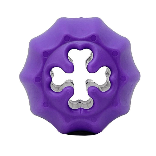 SodaPup Jouet distributeur de friandises MuttsKickButt Os croisés de poche pour chien, Violet