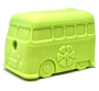 SodaPup MuttsKickButt Jouet distributeur de friandises en caoutchouc Van Rétro Surf's Up, Vert