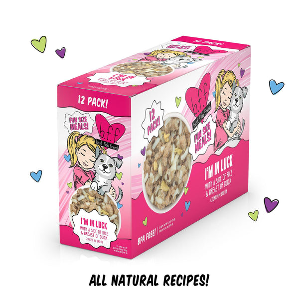 BFF Fun Size Meals I'm In Luck with a Side of Rice & Breast of Duck Wet Dog Food Cup