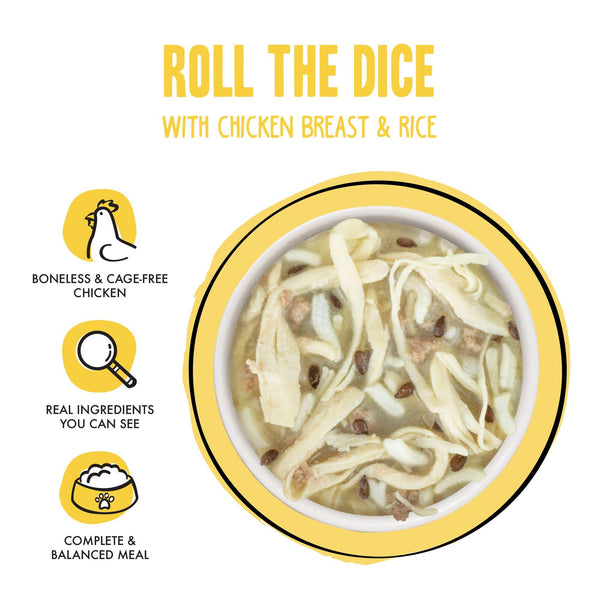 BFF Fun Size Meals Roll The Dice with Chicken Breast & Rice Wet Dog Food Cup