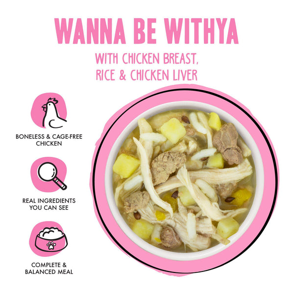 BFF Fun Size Meals Wanna Be Withya with Chicken Breast, Rice & Chicken Liver Wet Dog Food Cup