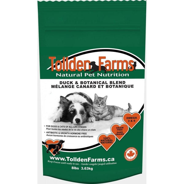Tollden Farms Mélange canard & botanique congelé Nourriture pour chats et chiens
