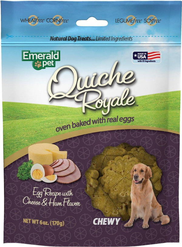 Emerald Pet Quiche Royale Recette aux œufs avec jambon et fromage Friandises pour chiens