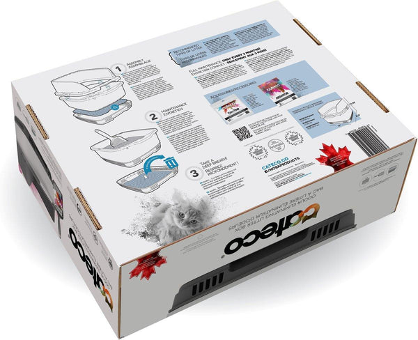 Noba Cateco Odour Eliminating Cat Litter Box Starter Kit, Grey