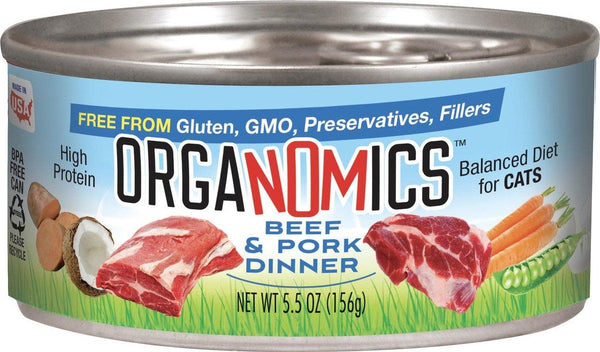 Organomics Beef & Pork Dinner Pate Wet Cat Food Can