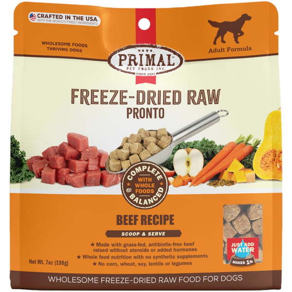 Primal Pronto Raw Freeze-Dried Beef Recipe Dog Food