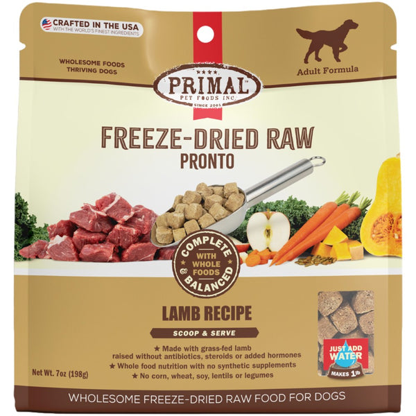 Primal Pronto Raw Freeze-Dried Lamb Recipe Dog Food