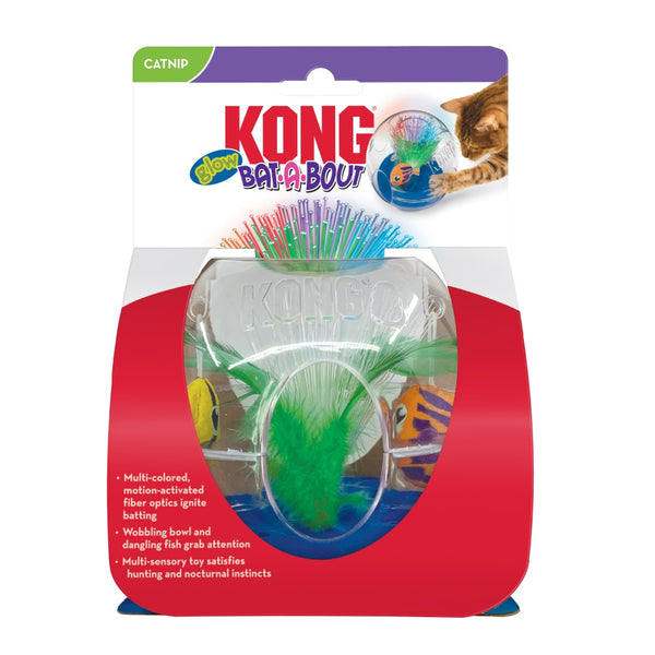 KONG Bat-A-Bout Glow Aquarium Jouet pour chat
