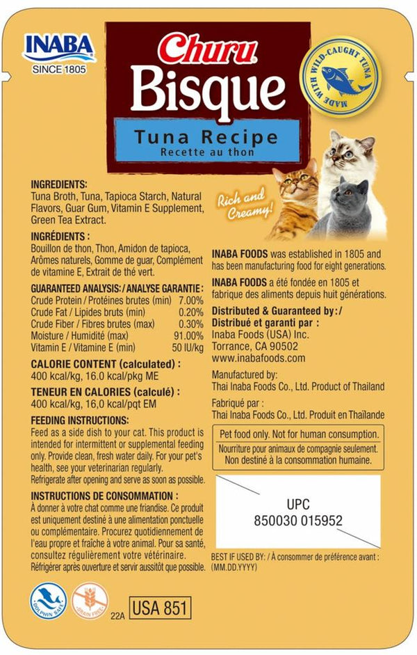 INABA Churu Bisque Tuna Recipe Cat Food Topper