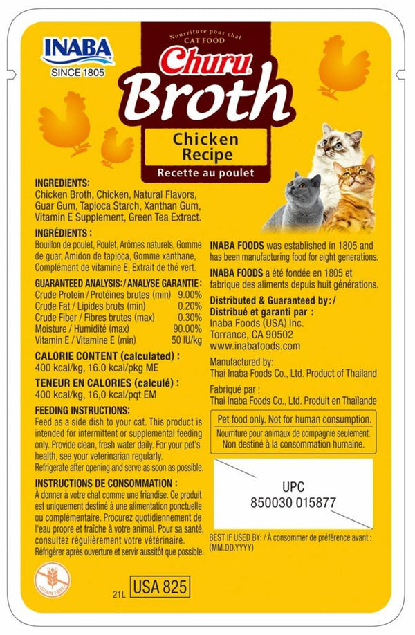 INABA Churu Broth Chicken Recipe Cat Food Topper