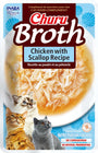 INABA Churu Bouillon Recette Poulet avec Coquille Saint-Jacques Garniture pour nourriture de chat