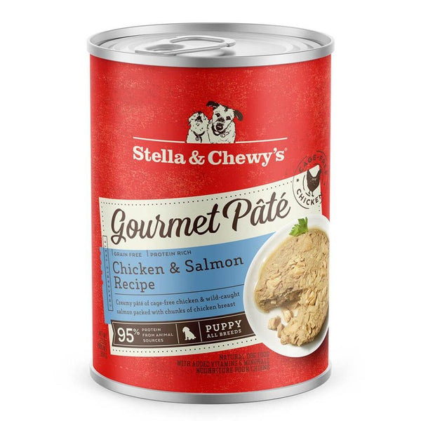 Stella & Chewy's Gourmet Pate Chicken & Salmon Puppy Wet Dog Food Can