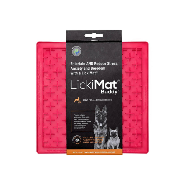 LickiMat Buddy Dog Slow Feeder Mat, Pink