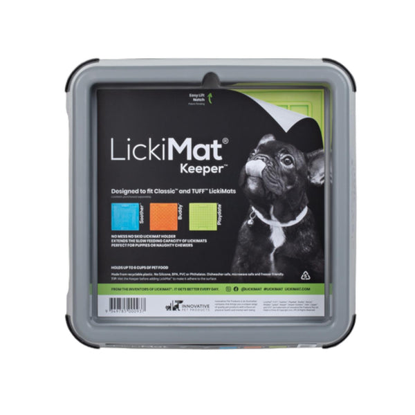LickiMat Keeper to Fit Classic & Tuff LickiMats for Dogs, Grey