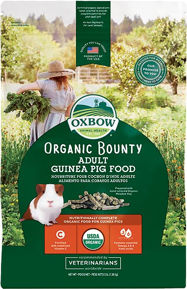 Nourriture biologique pour cochon d'Inde adulte Oxbow, 3 lb