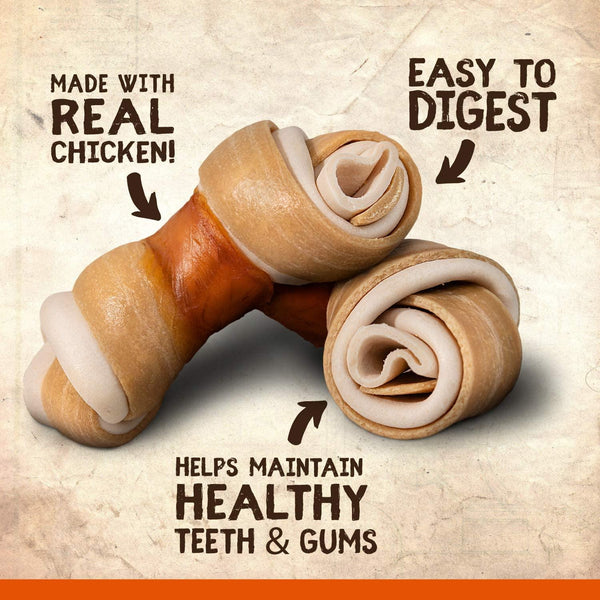 Zoe Better than Rawhide Bones Friandises pour chiens saveur beurre de cacahuète, Mini