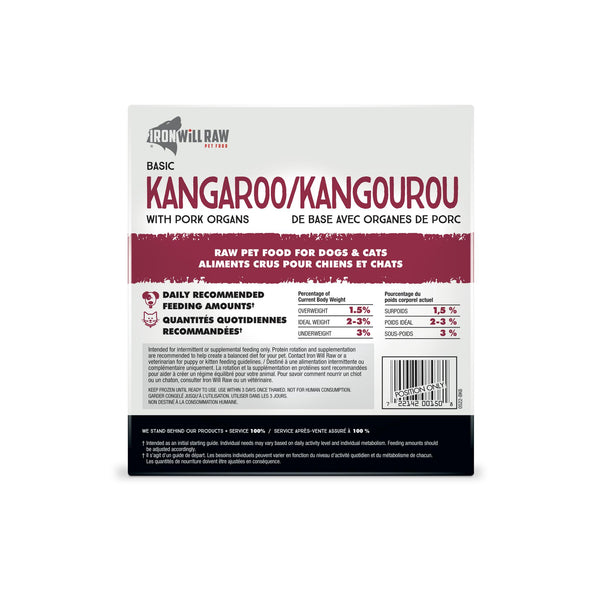 Iron Will Raw Basic Kangaroo Frozen Dog & Cat Food
