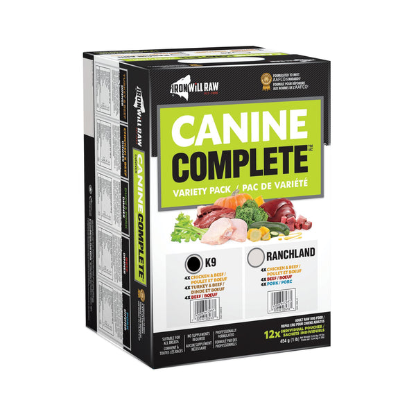 Iron Will Raw Canine Complete K9 Variety Pack Frozen Dog Food