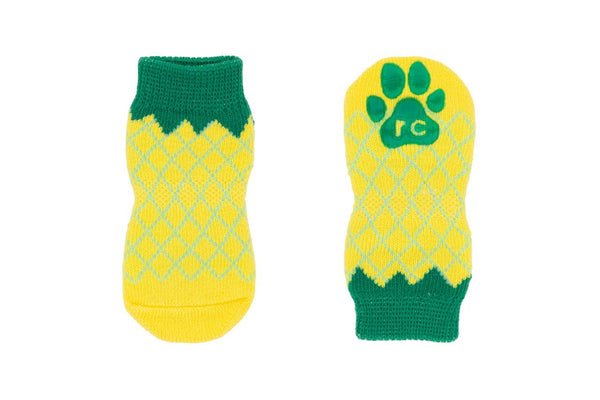 RC Pets Fun PAWks Dog Socks, Pineapple